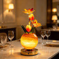 LED Tulip & Cymbidium Planet Vase Table Lamp, Aesthetic Bedroom Night Light, Warm Ambient Decor Lamp Gift | Cianbloom